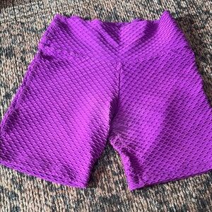 Purple Women's Textured bike shorts